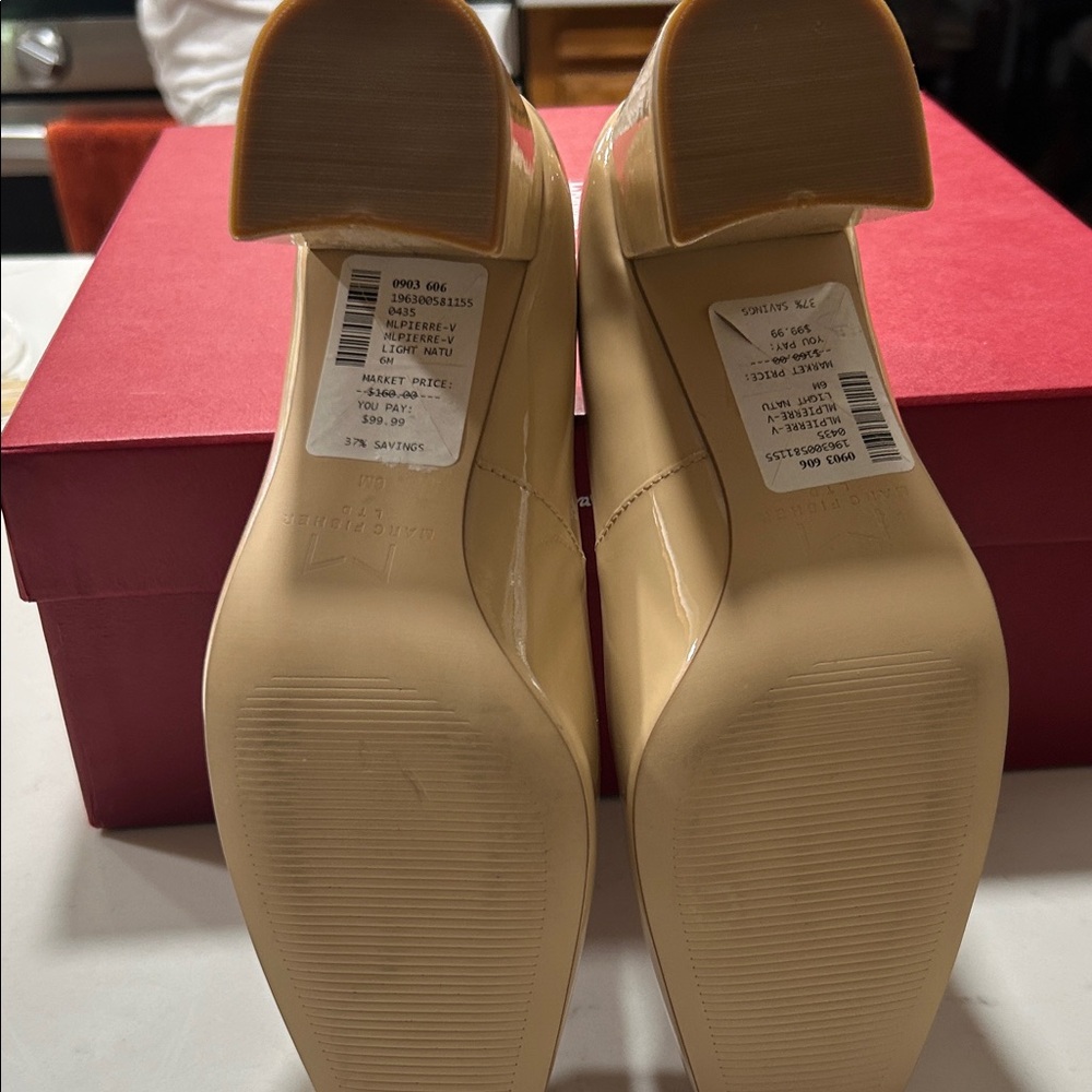 Marc Fisher Nude Patent Leather Heels. NWOB! - Picture 4 of 5